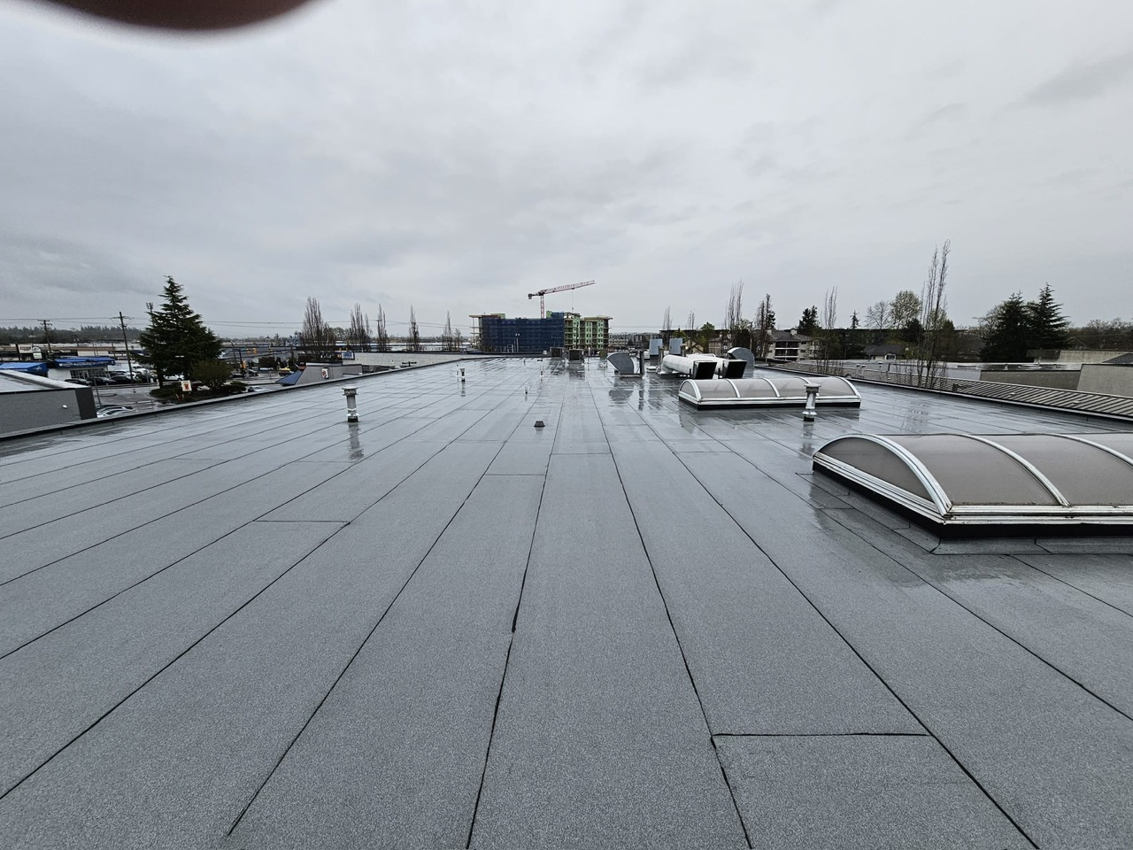 New multi building commercial flat roof